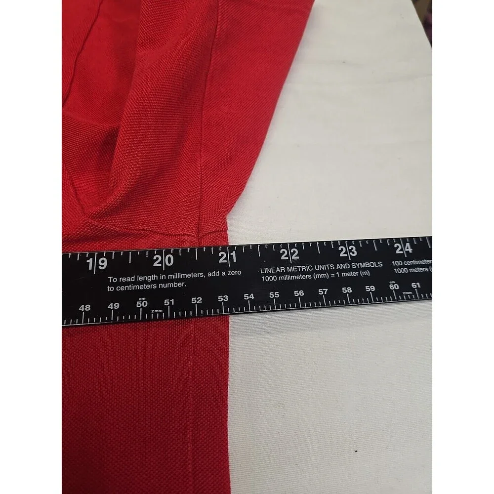 POLO Golf Ralph Lauren Big Blue Pony Men's M Red‎ S/S Vintage 100% Pima Cotton